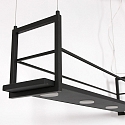 Steinhauer pendant luminaire T�R 6 flames, with shelf IP20, black matt dimmable