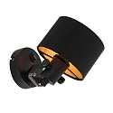 Mexlite Wandarmatuur ORNOIR 1-vlams, met schakelaar, instelbaar E14 IP20, zwart mat dimbaar