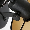 Mexlite Wandarmatuur ORNOIR 1-vlams, met schakelaar, instelbaar E14 IP20, zwart mat dimbaar