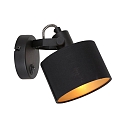 Mexlite Wandarmatuur ORNOIR 1-vlams, met schakelaar, instelbaar E14 IP20, zwart mat dimbaar