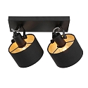 Mexlite Wand- en plafondarmatuur ORNOIR 2-vlams, instelbaar E14 IP20, zwart mat dimbaar