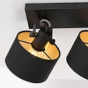 Mexlite Wand- en plafondarmatuur ORNOIR 2-vlams, instelbaar E14 IP20, zwart mat dimbaar