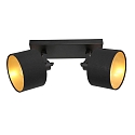Mexlite Wand- en plafondarmatuur ORNOIR 2-vlams, instelbaar E14 IP20, zwart mat dimbaar