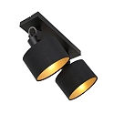 Mexlite Wand- en plafondarmatuur ORNOIR 2-vlams, instelbaar E14 IP20, zwart mat dimbaar
