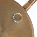 floor lamp PLATU with flex arm, with touch dimmer IP20, bronze dimmable