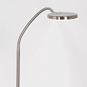 Mexlite floor lamp PLATU with flex arm, with touch dimmer IP20, steel dimmable