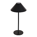Tafelarmatuur ANCILLA up down, met USB-aansluiting, met batterij, met aanraakdimmer IP54, zwart mat dimbaar