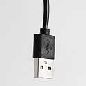 Steinhauer Tafelarmatuur ANCILLA up down, met USB-aansluiting, met batterij, met aanraakdimmer IP54, zwart mat dimbaar