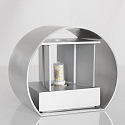 wall luminaire MURO up / down, round, adjustable G9 IP20, steel brushed dimmable