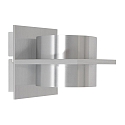 Steinhauer Wandarmatuur MURO up down, hoekig, cilindrisch, instelbaar G9 IP20, staal geborsteld dimbaar