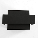 Steinhauer Wandarmatuur MURO 2-voudig, hoekig, direct / indirect G9 IP20, zwart mat dimbaar