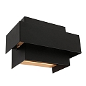 Steinhauer Wandarmatuur MURO 2-voudig, hoekig, direct / indirect G9 IP20, zwart mat dimbaar