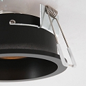 Steinhauer Inbouwarmatuur P�LITE SPOT rond, stijf, set terug GU10 IP20, zwart mat dimbaar