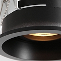 Steinhauer Inbouwarmatuur P�LITE SPOT rond, stijf, set terug GU10 IP20, zwart mat dimbaar
