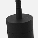 Mexlite wall luminaire UPROUND 1 flame GU10 IP20, black 
