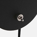 Mexlite wall luminaire UPROUND 1 flame GU10 IP20, black 