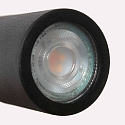 Mexlite wall luminaire UPROUND 1 flame GU10 IP20, black 