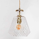 Mexlite Pendelarmatuur GRAZIOGLASS ?18cm E27 IP20, messing