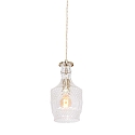 Mexlite Pendelarmatuur GRAZIOGLASS ?12,5cm E27 IP20, messing