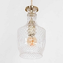Mexlite Pendelarmatuur GRAZIOGLASS ?12,5cm E27 IP20, messing