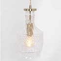 Mexlite Pendelarmatuur GRAZIOGLASS ?12,5cm E27 IP20, messing