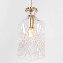 Mexlite pendant luminaire GRAZIOGLASS ?10cm E27 IP20, brass