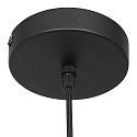 Steinhauer Pendelarmatuur BOLLIQUE rond E27 IP20, barnsteen, messing, zwart dimbaar