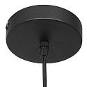 Steinhauer Pendelarmatuur BOLLIQUE rond E27 IP20, zwart dimbaar