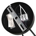 Steinhauer Pendelarmatuur BOLLIQUE rond E27 IP20, barnsteen, messing, zwart dimbaar