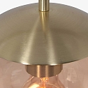 Steinhauer Pendelarmatuur BOLLIQUE rond E27 IP20, barnsteen, messing, zwart dimbaar
