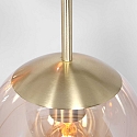 Pendelarmatuur BOLLIQUE 6-vlams E27 IP20, barnsteen, messing, zwart dimbaar