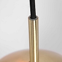 Pendelarmatuur BOLLIQUE 6-vlams E27 IP20, barnsteen, messing, zwart dimbaar