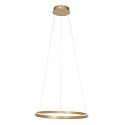 Pendelarmatuur RINGLUX LED IP20, goud dimbaar