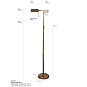 Mexlite Floor lamp KARL, 1 flame, bronze