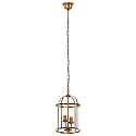 Steinhauer Pendant luminaire PIMPERNEL, 2 flames, glass, bronze