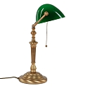 Steinhauer Table lamp ANCILLA, 1 flame, glass green, bronze