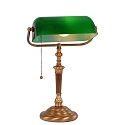 Steinhauer Steinhauer Table lamp ANCILLA, 1 flame, glass green, bronze