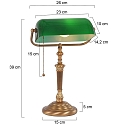 Steinhauer Steinhauer Table lamp ANCILLA, 1 flame, glass green, bronze