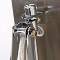 Steinhauer Wandarmatuur SPRING lang, met schakelaar, met stekker, instelbaar E27 IP20, staal geborsteld dimbaar
