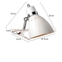 Steinhauer Klemarmatuur SPRING met schakelaar, met stekker, instelbaar E27 IP20, wit mat 