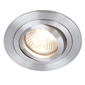 Inbouwarmatuur P�LITE SPOT rond, draaibaar GU10 IP20, staal geborsteld dimbaar