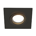 Inbouwarmatuur P�LITE SPOT draaibaar, vierkant GU10 IP20, zwart mat dimbaar
