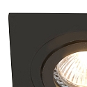 Steinhauer recessed luminaire P�LITE SPOT swivelling, square GU10 IP20, black matt dimmable