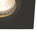 Steinhauer recessed luminaire P�LITE SPOT swivelling, square GU10 IP20, black matt dimmable