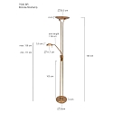 Mexlite Mexlite Floor lamp BIRON, 2 flames, bronze