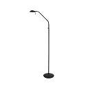 Mexlite floor lamp BIRON with switch, with flex arm IP20, black matt dimmable