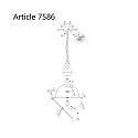 Steinhauer pendant luminaire BIKKEL - � 42CM 1 flame, medium E27 IP20, drak blue dimmable