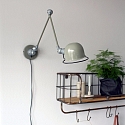 Wandarmatuur DAVIN lang, met schakelaar, met scharnierende arm E14 IP20