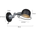 Mexlite Wall luminaire DAVIN, 1 flame, reflector, green