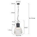 anne light & home Pendelarmatuur CLEARVOYANT 1-vlams, rond E27 IP20, dimbaar